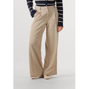 Object - Wijde Pantalon - Beige - Dames - Polyester