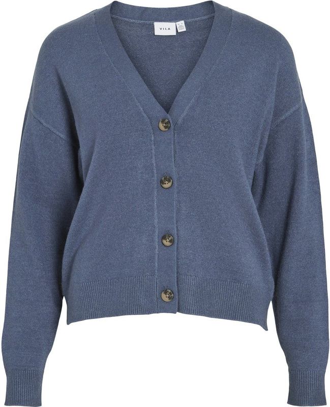 VILA - VIRIL - Gebreid Vest - Indigo