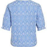 Vila - Top - Blauw Dessin - 100% Katoen