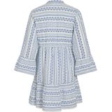 VILA - VIEtna - Jurk - Kobaltblauw - Trompetmouwen - Knoopsluiting