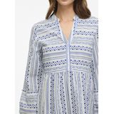 VILA - VIEtna - Jurk - Kobaltblauw - Trompetmouwen - Knoopsluiting