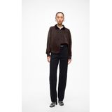 Vila - Vihellium Short Jacket - Damesjas - Dieppaarse - Imitatieleer