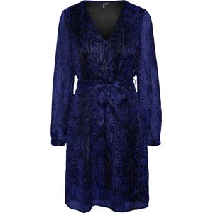 Vero Moda - Vmnala ls v-neck abk dress - Blauw - Jurk