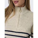 Pumice Stone - Pullover - Lange Mouwen - Staande Kraag - Ritssluiting