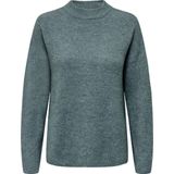 ONLY Onlcamilla gebreide damestrui met ronde hals, L/S, Balsem groen - Details: gemengd
