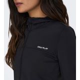 Only play mila ls zip hoodie in de kleur zwart.