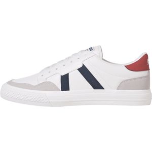 JACK & JONES Jfwmorden Pu Combo 2.5 Sn Sneakers voor heren, Wit Detail Navy Red, 46 EU