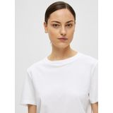 Selected My Essential T shirt Met Korte Mouwen Wit Vrouw
