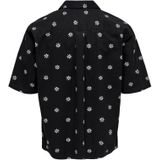 Overhemd - Tie - Bloemenprint - Katoen - Comfort Fit - Halve Mouw