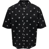 Overhemd - Tie - Bloemenprint - Katoen - Comfort Fit - Halve Mouw