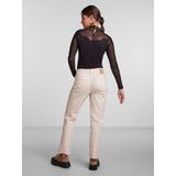 Pieces - Aansluitende Kanten Bodystocking - Zwart - 92% Nylon 8% Elastane