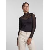 Pieces - Aansluitende Kanten Bodystocking - Zwart - 92% Nylon 8% Elastane