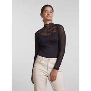 Pieces - Aansluitende Kanten Bodystocking - Zwart - 92% Nylon 8% Elastane