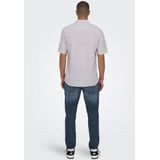 Only & Sons - Gemêleerd Herenoverhemd - Casual - Korte Mouwen - Linnen Mix