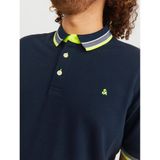 JACK&JONES PLUS Jjepaulos Ss Noos Ps Poloshirt voor heren, Marinier, 5XL Grote maat
