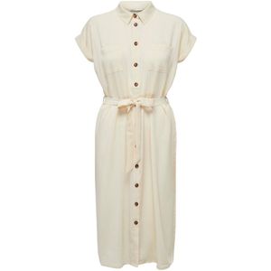 Only - Hannover - Overhemdjurk - Korte Mouwen - Midi-lengte - 100% Polyester