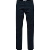 SELECTED HOMME - New Miles Flex Pant - Chino Broek - Donkerblauw - Biologisch Katoen