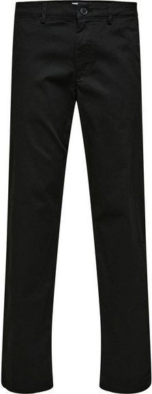 Selected New Miles Straight Fit Chino Broek Zwart 32 / 32 Man