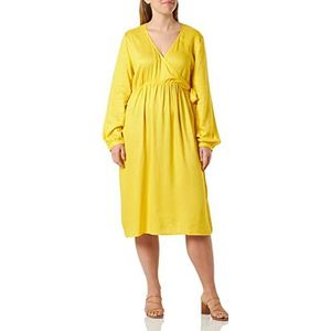 MAMALICIOUS - Jurk - Donkergeel - Wikkel-look - 3/4 Lengte