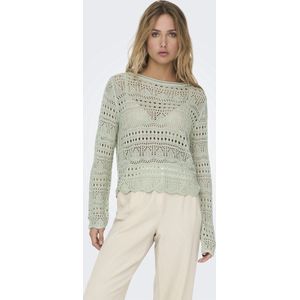 JACQUELINE de YONG Strickpullover Legerer Feinstrick Weiches Vintage Strick Muster Oberteil JDYSUN LAY L/S BOATNECK PULLOV. KNT NOOS