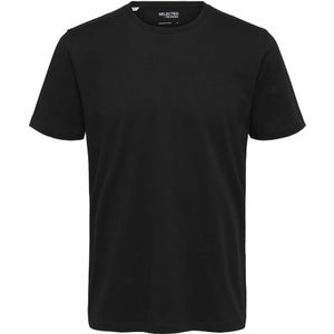 Selected Homme - Heren T-shirt - Zwart - Katoen