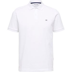 Selected - Heren Polo SS Dante - Wit - Katoen