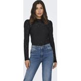 Only - Smilla - Blousetop - Zwart - 94% Polyester 6% Elasthan