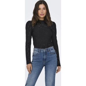 Only - Smilla - Blousetop - Zwart - 94% Polyester 6% Elasthan