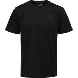 Selected - Heren Tee SS Aspen Logo Tee - Zwart