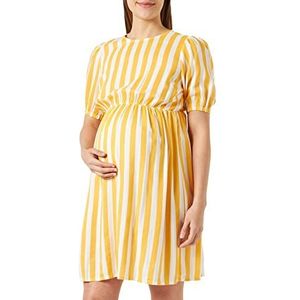 MAMALICIOUS Mlsinem 2/4 Wo Short Dress A. Zwangerschapsjurk voor dames, Sneeuwwit: Aop Stripes in Citrus