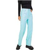 JJXX - KENYA - Broek - Turquoise - Imitatieleder - High Waist