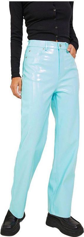 JJXX - KENYA - Broek - Turquoise - Imitatieleder - High Waist
