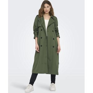 ONLY Trenchcoat Jas ONLCHLOE met Ceintuur Groen