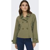 Only - ONLAPRIL SHORT TRENCHCOAT - Trenchcoat - Aloe - 100% Polyester