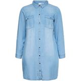 Overhemdjurk - Minilengte - 100% Lyocell TENCEL™ - Lange Mouwen - Knoopsluiting
