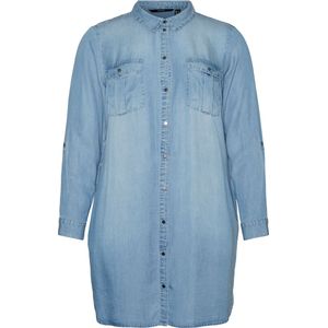 Overhemdjurk - Minilengte - 100% Lyocell TENCEL™ - Lange Mouwen - Knoopsluiting