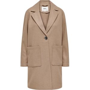 ONLY ONLNEWVICTORIA Life Coat CC OTW mantel voor dames, Simply taupe/detail: melange, L