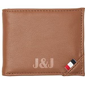 JACK & JONES JACJOSE portemonnee voor heren, cognac/detail: met vlag, één maat, cognac/detail: met vlag, One size