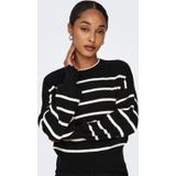 Gebreide Pullover - O-hals - Lange Mouwen - Ballonmouwen - Schelp Detail - Knit Fit