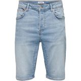 Denim Shorts - Blauw - Katoen - Regular Fit