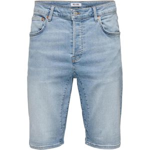 Denim Shorts - Blauw - Katoen - Regular Fit