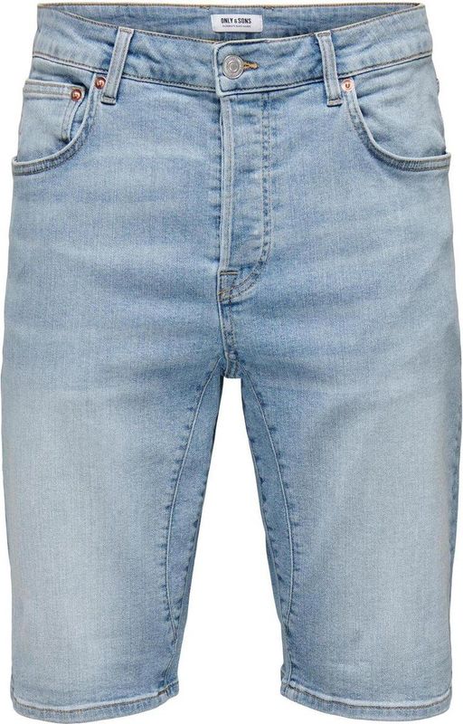 Denim Shorts - Blauw - Katoen - Regular Fit