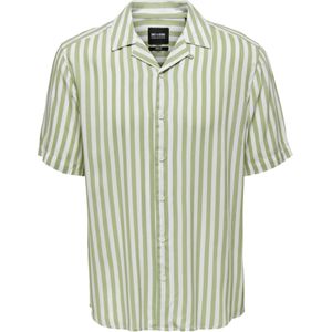 ONLY & SONS Gestreept hemd met korte mouwen voor heren, Swamp