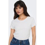 T-shirt - O-hals - Katoen - Ruche Detail - Tight Fit