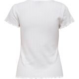 T-shirt - O-hals - Katoen - Ruche Detail - Tight Fit