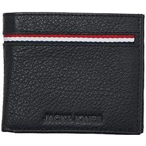 JACK & JONES Jacsilas Leren portemonnee voor heren, eenheidsmaat, zwart, One size