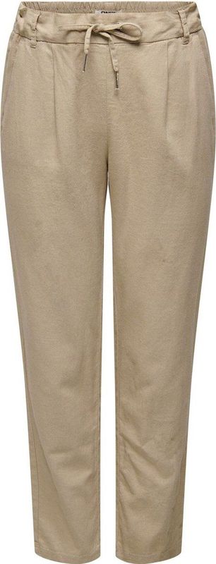 Only - Linnenmix Broek - Beige - 55% Linnen - 45% Viscose