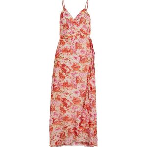 VILA Zomerjurk 'GILLA'  crème / koraal / pitaja roze / wit