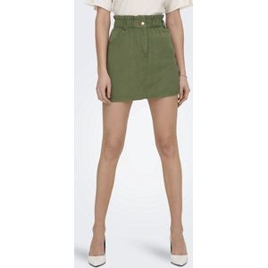 Cargo rok, hoge taille ONLY. Viscose materiaal. Maten M. Groen kleur