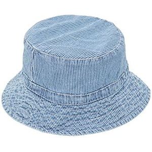 Name It Babyhoed voor meisjes, middelblauw, denim/stripes: wit, 51-52, Medium Blue Denim/Stripes: Wit